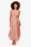 Maria Lucia Hohan Dusty Pink Pleated Bust Maxi Dress Size 6