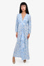 Rixo Blue/White Floral L/S Maxi Dress Size S