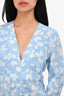 Rixo Blue/White Floral L/S Maxi Dress Size S