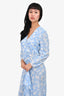 Rixo Blue/White Floral L/S Maxi Dress Size S