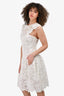 Monique Lhuillier White Crochet Sleeveless Dress Size 6