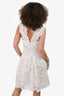 Monique Lhuillier White Crochet Sleeveless Dress Size 6