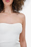 Verafied New York Cream Ribbed Sweetheart Tube Top Size S