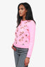 Kenzo Pink Logo Cut Out Sweatshirt Size XS