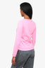 Kenzo Pink Logo Cut Out Sweatshirt Size XS