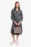 Saint Laurent Grey Leather Small Sac Du Jour Top Handle with Strap