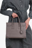 Saint Laurent Grey Leather Small Sac Du Jour Top Handle with Strap