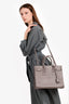 Saint Laurent Grey Leather Small Sac Du Jour Top Handle with Strap