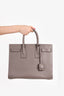 Saint Laurent Grey Leather Small Sac Du Jour Top Handle with Strap