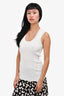 Joseph White Ribbed Sleeveless Tank Top Size XS