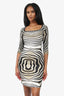 Just Cavalli Brown/White Animal Print Mini Dress Size 42