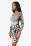 Just Cavalli Brown/White Animal Print Mini Dress Size 42
