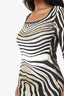 Just Cavalli Brown/White Animal Print Mini Dress Size 42