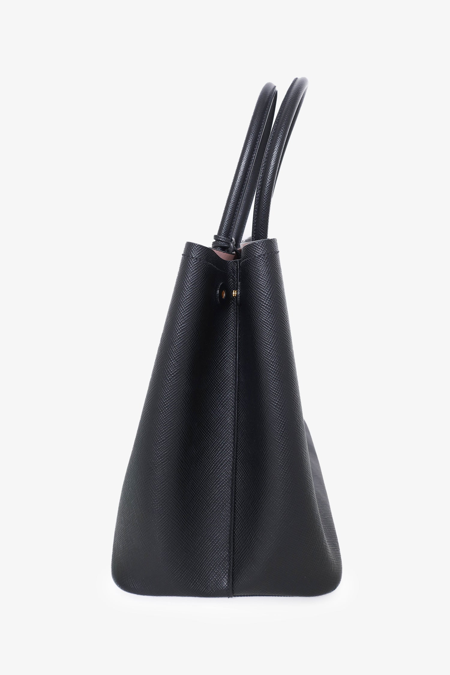 Prada Black Saffiano Large Cuir Double Bag with Strap – Mine & Yours