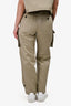 Sacai Green Cotton Belted Tapered Pants Size 1