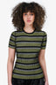 Akris Punto Green Wool Striped Top Size S