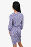 Isabel Marant Purple Silk Patterned Dress Size 38