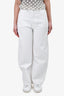 DL1961 White Denim Wide Leg Jeans Size 27