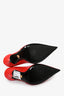 Versace Red Leather Safety Pin Pumps Size 40