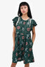Sea New York Green Floral Print Dress Size S