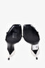 Saint Laurent White Studded Tribute Mules Size 37
