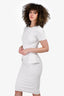 The Row White Peplum Detail Dress Size 2