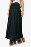 Chloe Green Grommet Detail Maxi Skirt Size 34