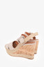 Prada Beige Suede Espadrille Platform Sandals Size 37