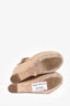 Prada Beige Suede Espadrille Platform Sandals Size 37