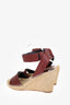 Celine Brown Leather Criss Cross Espadrilles Sandals size 39