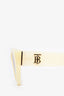 Burberry Ivory 'Meadow' Sunglasses with Gold Logo