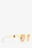 Burberry Ivory 'Meadow' Sunglasses with Gold Logo