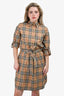 Burberry London Novacheck 3/4 Sleeve Shirt Dress Size 10