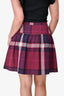 Burberry Blue Label Maroon Tartan Skirt Size 38