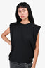 The Frankie Shop Black Sleeveless Padded Shoulder Top Size XS