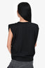 The Frankie Shop Black Sleeveless Padded Shoulder Top Size XS