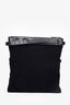 Saint Laurent Black Leather/ Canvas Medium ID Flat Messenger Bag