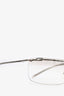 Gucci Vintage Silver Frame Clear Acrylic Sunglasses