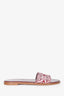 Louis Vuitton Burgundy Canvas LV Slides Size 37