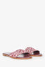 Louis Vuitton Burgundy Canvas LV Slides Size 37