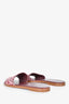 Louis Vuitton Burgundy Canvas LV Slides Size 37