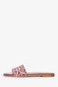 Louis Vuitton Burgundy Canvas LV Slides Size 37