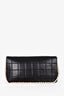 Chanel 2002-3 Black Leather Chocolate Bar Flap Bag With Faux Pearl Strap