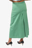 Maison Margiela Green Cotton and Silk Maxi Skirt Size 42