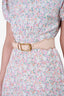 Zimmermann Pink Leather Wave Waist Belt Size XS/S With Belts
