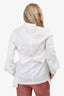 Roland Mouret White Ruffle Button-Down Top Size 38