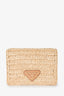 Prada Beige Crochet Cardholder with Crossbody Strap
