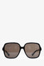 Gucci Black/Gold Oversized Square Sunglasses