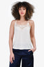 Samsoe White Lace Camisole Tank Top Size S