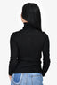 M Missoni Black Wool Ribbed Turtle Neck Top Size 40